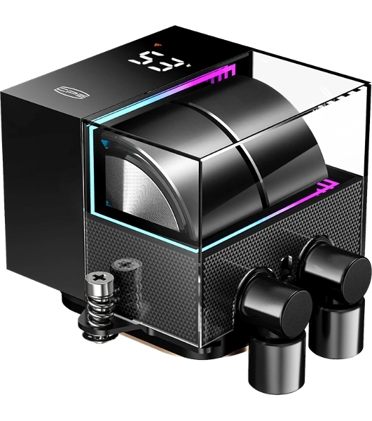 Система жидкостного охлаждения PcCooler DS360 Pro Digital ARGb Soc-AM5/AM4/1200/1700/1851 черный 4-pin 15-34.3dB Al LCD 310W Ret (D7-S360WBKN-GL)