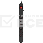 Сетевой фильтр Ippon NF-EU-1.8-16 1.8 м, 6 розеток, черный, коробка, фото 1