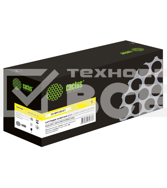 Картридж лазерный Cactus CS-MPC3501EY (841425) желтый (16000 стр.) для Ricoh MPС 3001/C3501/C2800/C3300