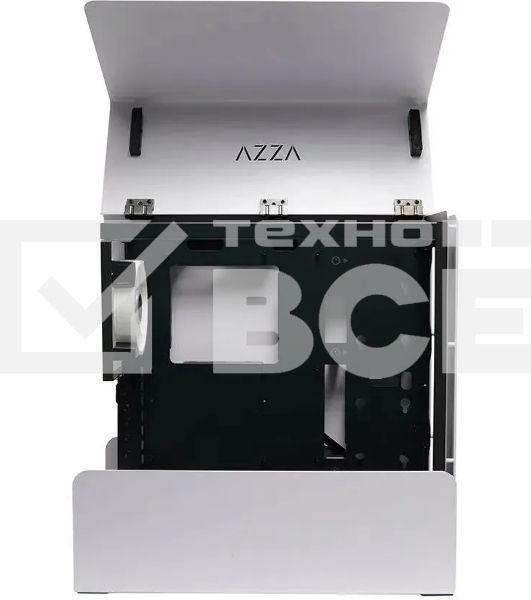 Компьютерный корпус Azza Cast белый без БП ATX 3x120mm 2x140mm 2xUSB3.0 audio bott PSU