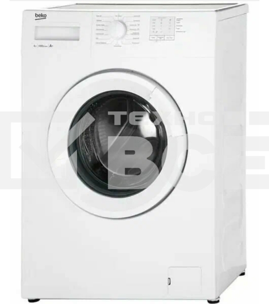 Стиральная машина Beko WRE6511BWW  (R) белый, загрузка фронтальная 6 кг, 1000 об/мин., класс: А