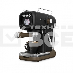 Кофеварка эспрессо BQ CM2004 черный, исп. кофе - молотый, 0.6 л, 1100 Вт, 20 Бар.