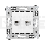 Розетка компьютерная DKC Avanti 4400664 RJ-45 без шторки в стену, кат.5е двойная, 