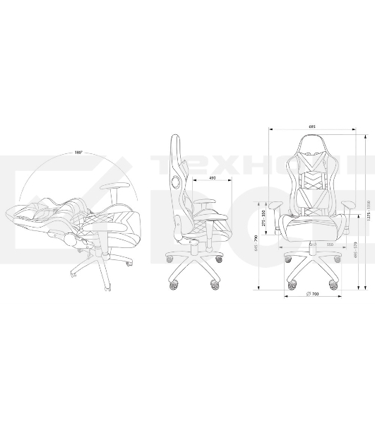 Кресло игровое Cactus CS-CHR-0099BLR черный/красный, сиденье черный/красный, эко.кожа, с подголов. крестовина металл, пластик черный