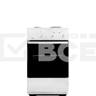Плита электрическая Flama CE 3201 W белый, конфорок 2 шт, духовка 30 л, 50 см x 85 см x 36 см