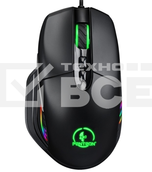 Мышь проводная Jet.A Panteon PS120 черный, 6200 dpi, USB, кнопки - 8