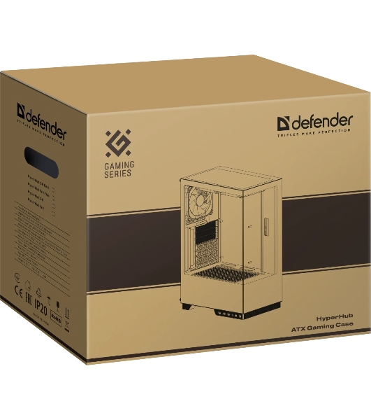 Компьютерный корпус Defender HyperHub белый,ATX,3fans,switch&M/BSync