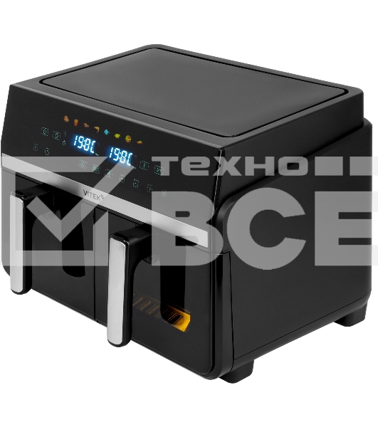 Аэрогриль Vitek VT-AF1001 черный, 2400 Вт, 10 л, сенсор, 8 программ