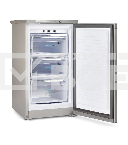 Морозильная камера Бирюса M412 металлик, 80л, 3 ящика