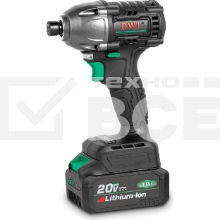 Винтоверт аккумуляторный ударный DWT ASCP-20 DN-4C2 BMC /20 В/350 Нм/до 2400 об.в мин/до 3000 уд.в мин/бесщеточный/LED - подсветка/2 АКБ х 4 Ач/ЗУ/кейс/черный (ASCP-20 DN-4C2 BMC)