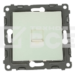 Розетка компьютерная 1-м TOKOV ELECTRIC СП Pixel RJ45 кат.5E механизм перламутр., фото 1