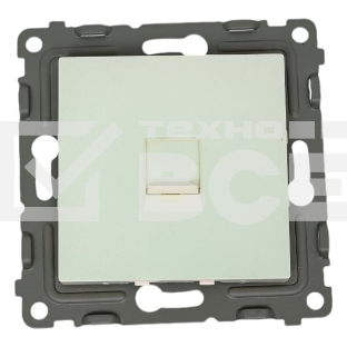 Розетка компьютерная 1-м TOKOV ELECTRIC СП Pixel RJ45 кат.5E механизм перламутр.