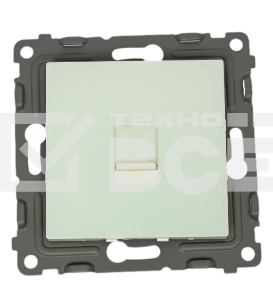 Розетка компьютерная 1-м TOKOV ELECTRIC СП Pixel RJ45 кат.5E механизм перламутр.