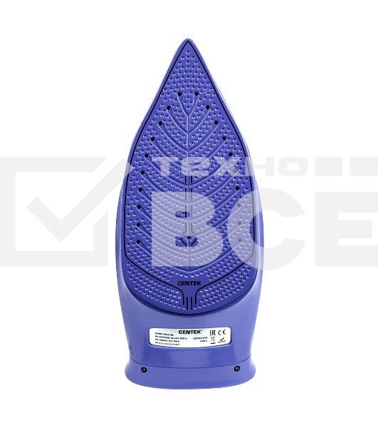 Утюг Centek CT-3300 фиолетовый, 2800 Вт, 60 г/мин, 190 г/мин, 600 мл