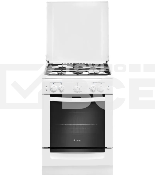 Плита газовая Gefest ПГ 6100-02 0309 белый, конфорок 4 шт, духовка 52 л, 60 см x 85 см x 60 см