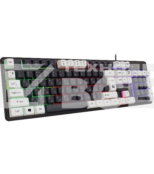 Клавиатура Defender Dark Knight GK-077  проводная, USB, чёрный/белый