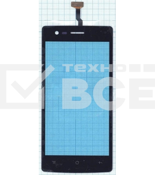 Сенсорное стекло (тачскрин) для OPPO Neo 5 (2015), черное