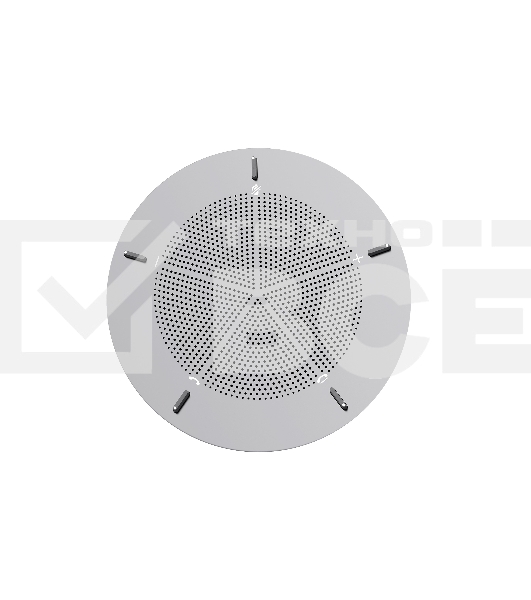Спикерфон Infobit [iSpeaker M500] для переговорных комнат (15-25кв.м.) на 5-8 человек: 8 всенаправленных микрофонных капсюлей, AEC, AGC, RS. Макс. расстояние - 5 метров. Макс.5 устройств подкл. daisy chain (RJ45). Works with iCam VB60
