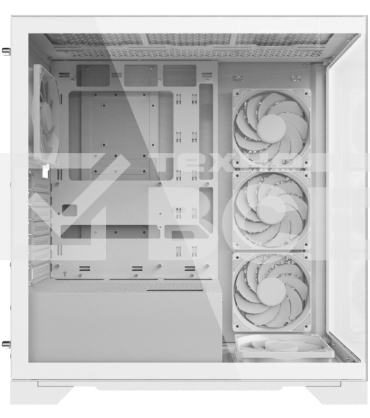 Компьютерный корпус XPG INVADER X WHITE (INVADERXMT-WHCWW) Mid-Tower Gaming ATX PC Case with Panoramic View, Tempered Glass Panels, and RGB Lighting Black