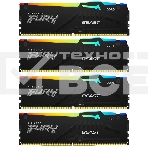 Оперативная память Kingston Fury Beast, DDR5, 64GB (4x16GB), 5200MHz, CL40, с радиаторами, RGB, черный, фото2
