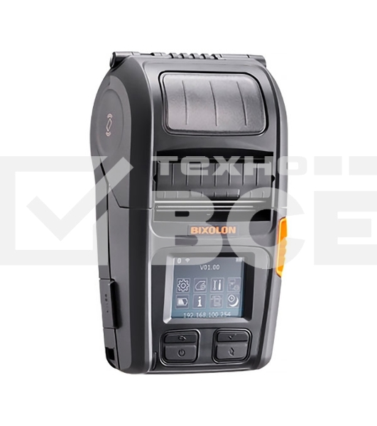 Принтер этикеток мобильный Bixolon XM7-20WDaK, 203 dpi, 152 мм/сек, RS232 (COM, Serial), USB, Wi-Fi, черный
