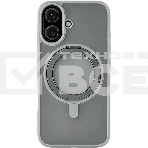 Чехол (клип-кейс) uBear для Apple iPhone 16 Clip 360 with MagSafe серый (CS438GR61RG-I24M), фото 1