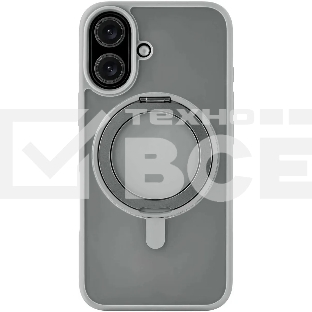 Чехол (клип-кейс) uBear для Apple iPhone 16 Clip 360 with MagSafe серый (CS438GR61RG-I24M)