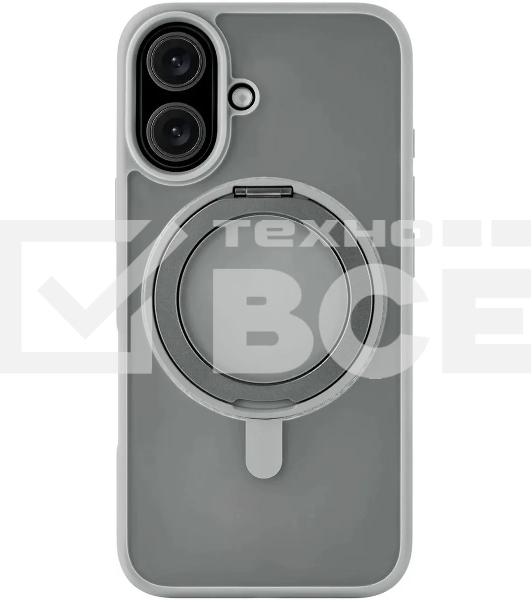 Чехол (клип-кейс) uBear для Apple iPhone 16 Clip 360 with MagSafe серый (CS438GR61RG-I24M)
