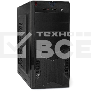 Компьютерный корпус Miditower ExeGate CP-601-UNS350 (ATX, БП UNS350 с вент. 12см, 2*USB, аудио, черный)
