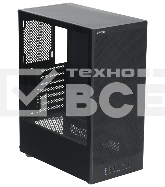 Компьютерный корпус Defender RaptorX черный, ATX, USB3.0, w/o fans