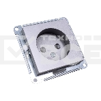 Механизм розетки 1-м СП AtlasDesign 16А IP20 без заземл. сталь SchE ATN000941, фото3