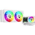 Система жидкостного охлаждения Formula V Line Cryo Wing Digi 240 WH, 240мм, LCD 2.73', 2x120мм, ARGB fans, LGA115X/1200/1700/1851/1366/2011/2066, AM3/AM4/AM5/Ryzen3/Ryzen5/Ryzen7/Threadripper/RT4, фото 1