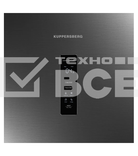 Холодильник Kuppersberg RFCN 2015 X нержавеющая сталь двухкамерный 235/109л морозилка снизу, No Frost