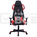 Кресло игровое Cactus CS-CHR-090BLR черный/красный, сиденье черный/красный, эко.кожа/сетка, крестовина пластик, пластик черный, фото2