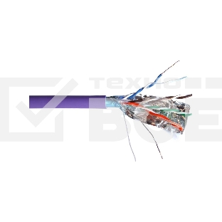 Кабель информационный Lanmaster TWT-5EFTP-NGLS кат.5E FTP 4 пары 24AWG нг(А)-LS внутренний 305м фиолетовый