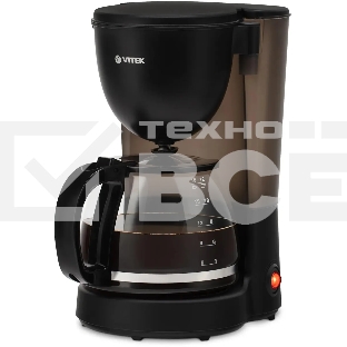 Кофеварка капельная Vitek VT-1500(MC) чёрный, исп. кофе - молотый, 1.25 л, 600 Вт