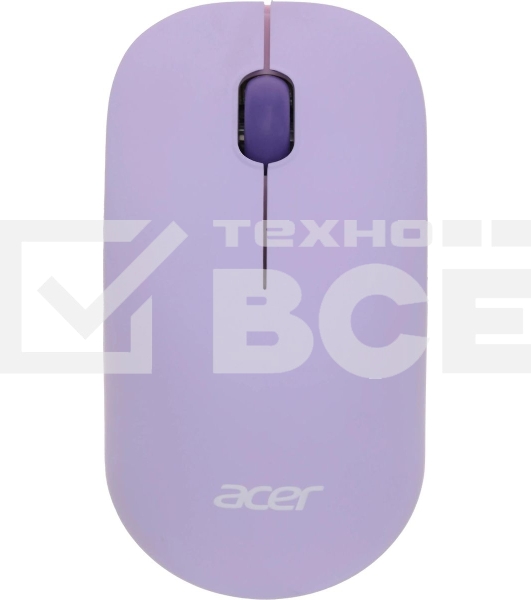 Клавиатура + мышь Acer OCC205 беспроводной USB, 1200 dpi, фиолетовый