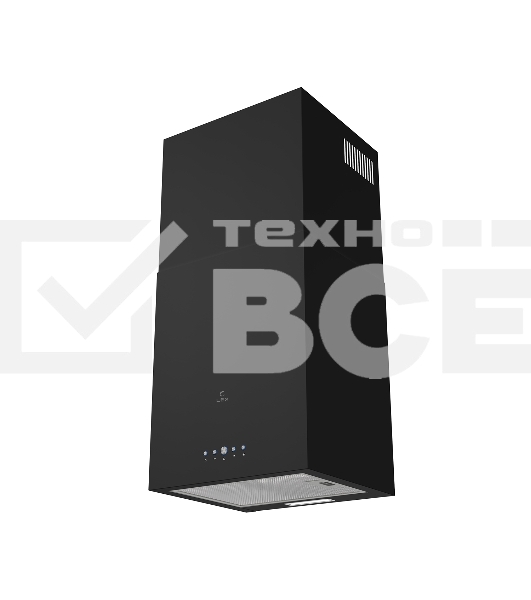 Вытяжка кухонная декоративная Lex Mono 400 черный, управление кнопочное (1 мотор)