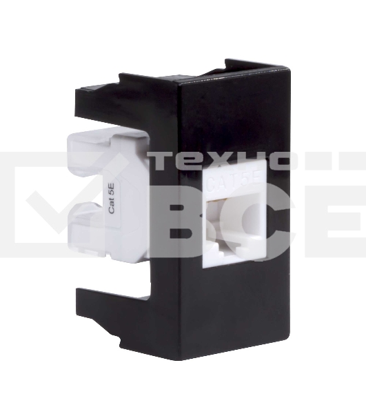 Розетка компьютерная DKC Viva 45238 1-м 1 мод. RJ45 кат.5E черный
