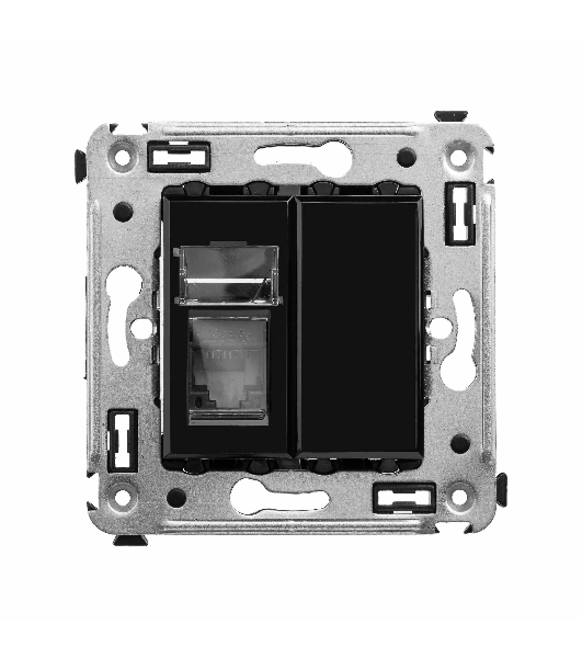 Розетка компьютерная DKC Avanti 4402463 RJ-45 одинарная, категория 5e 'Черный квадрат'
