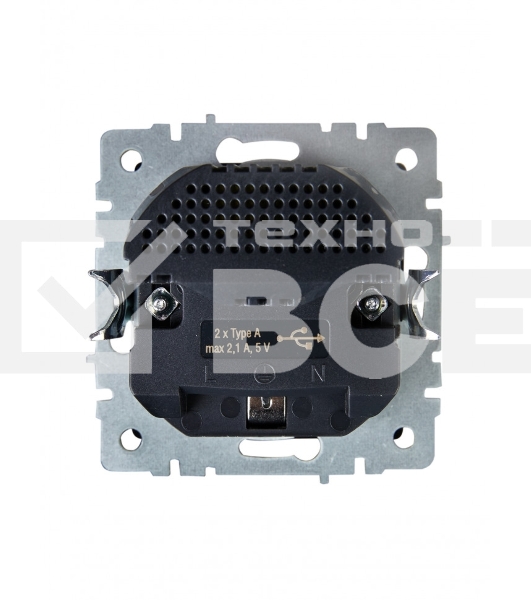 Розетка 1-местная IEK BRITE РЮш10-1-БрА ( BR-R14-16-U21-D21-K47) с заземлением, с защитными шторками, 16А, с USB A+A 5В 2,1А, алюминий