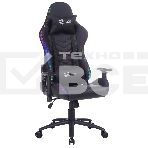 Кресло игровое Cactus CS-CHR-0099BLR черный/красный, сиденье черный/красный, эко.кожа, с подголов. крестовина металл, пластик черный, фото 1