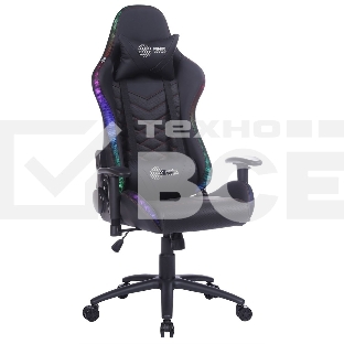 Кресло игровое Cactus CS-CHR-0099BLR черный/красный, сиденье черный/красный, эко.кожа, с подголов. крестовина металл, пластик черный