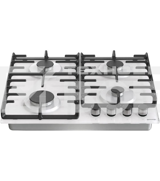 Газовая варочная панель Gorenje GT642SYW, 4 конфорки, закаленное стекло, белый
