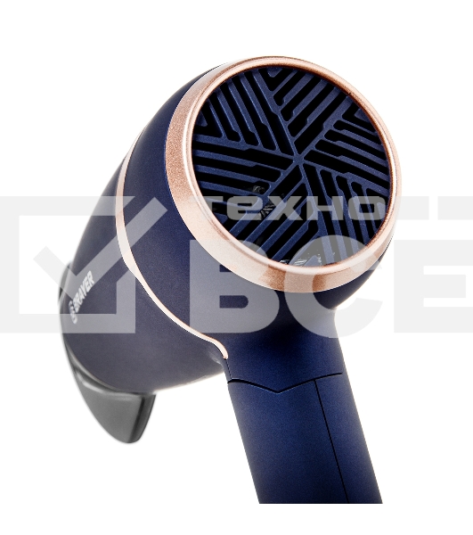 Фен BRAYER BR3025 синий/золотистый, 1400 Вт, компактный