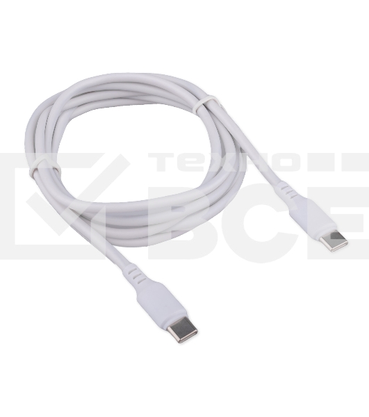 Кабель USB2.0 Cablexpert CC-USB2-CMCM-100-1.8M-W, Type-C/Type-C, 5A, 100Вт, PD/QC3.0, медь, 1.8м, белый, пакет