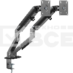 Кронштейн для мониторов Ultramounts UM735BL черный/серый 17'-27' макс.7кг крепление к столешнице поворот и наклон, фото5