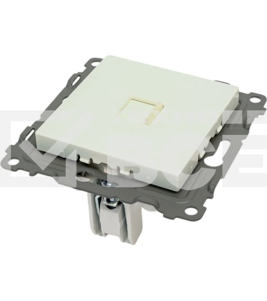 Розетка компьютерная 1-м TOKOV ELECTRIC СП Pixel RJ45 кат.5E механизм перламутр.