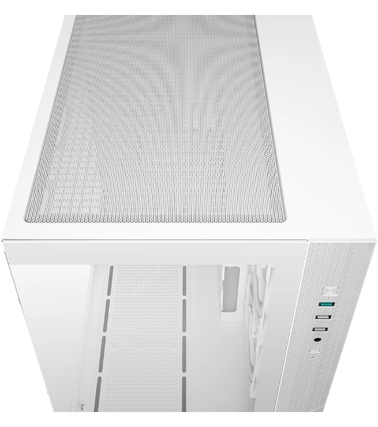 Компьютерный корпус Deepcool CG330 3F WH без БП, боковое окно (панорама), 3x120мм ARGB PWM вентилятора, белый, mATX (R-CG330-BKNGM3-G)