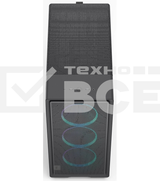 Корпус Fractal Design Epoch Black TG RGB Light Tint, Midi-Tower, чёрный, 3 x 120 мм